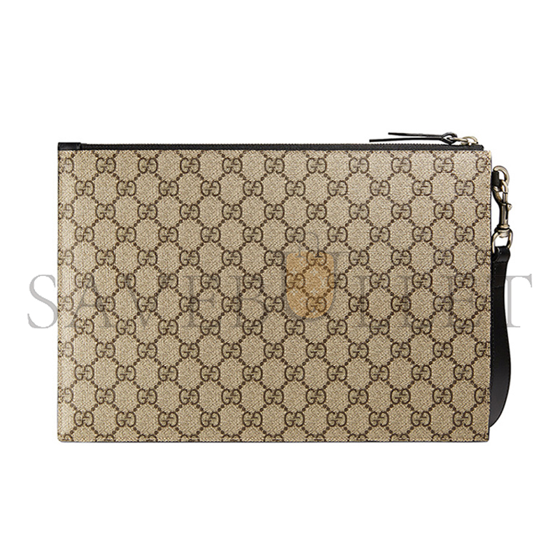 GUCCI BESTIARY GG SUPREME BEE PRINT POUCH 473904 9CD1N 8666 (30.5*21*1.5cm)